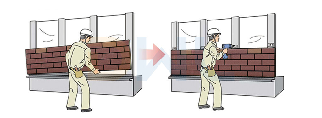 Golden stone siding installation method